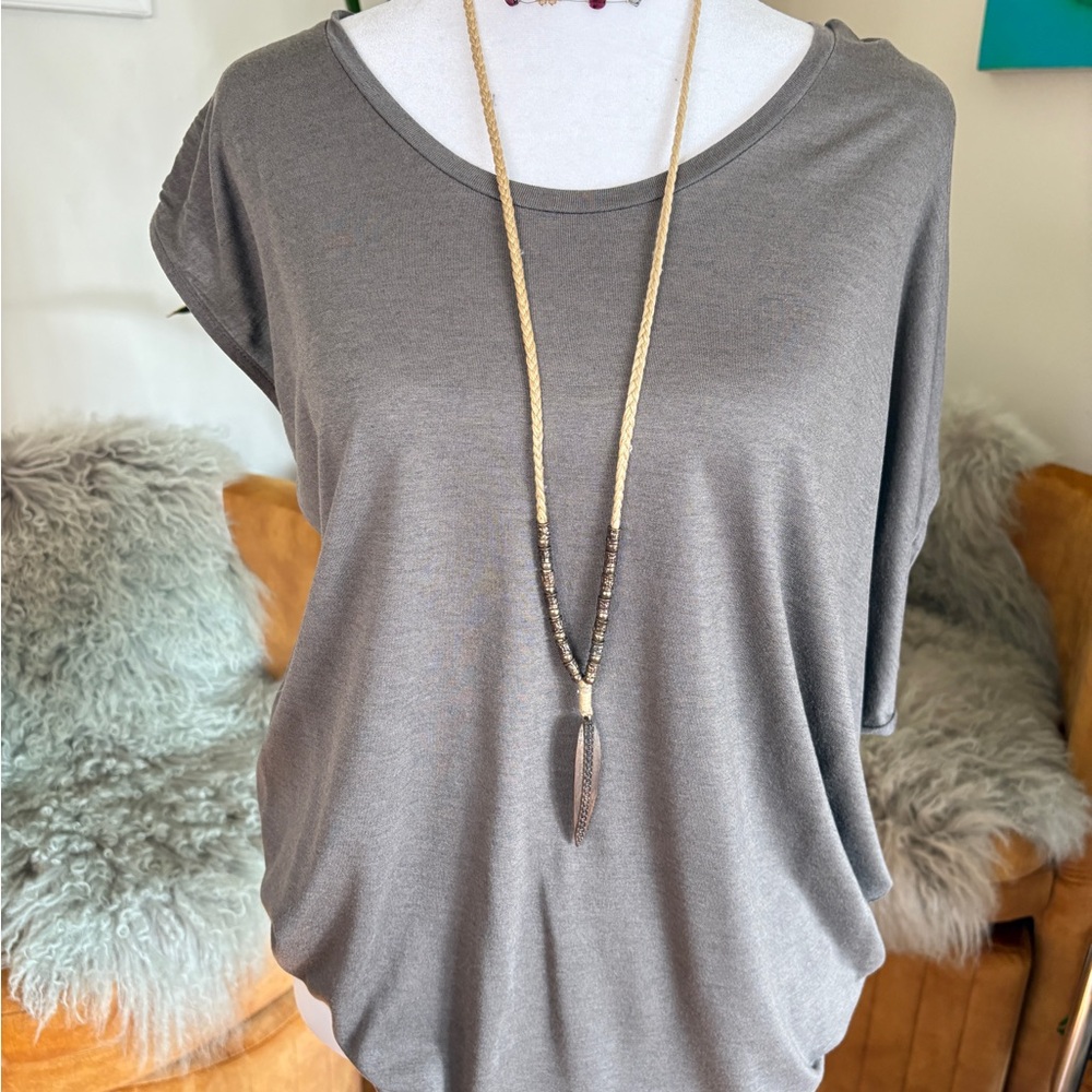All Saints Gray Short Sleeve Tee
